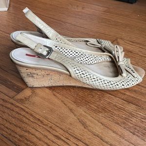 Prada Wedges Slingback Size 37